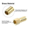 thumbnail image 4 of Uxcell 2 Pack Brass Hose Barb Fitting, 1/2" Bard x 1/4" NPT Female Hose Connector, 4 of 6