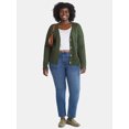 thumbnail image 2 of Time and Tru Women's and Women's Plus Cable Knit Cardigan Sweater, Lightweight, Sizes XS-4X, 2 of 5