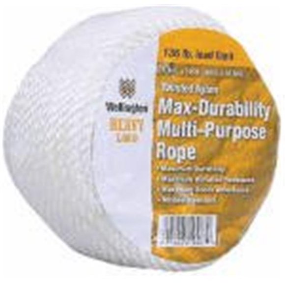 Orion Ropeworks 811-530160-00300 Rope .50 in. X300 in. Twistedwhite Nylon