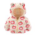 thumbnail image 2 of Hicidod Kids Winter Jackets Bear Ears Hooded Zipper Long Sleeve Warm Down Coats Cute Cartoon Printed Windproof Outwear Jacket, 2 of 7