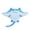 Light Blue Stingray, variant on Squeaky Plush Dog Toy, Double-Layer Tear-Resistant Chew Toy for Small to Large Dogs, Teething Boredom Relief(Blue & Yellow Angelfish)