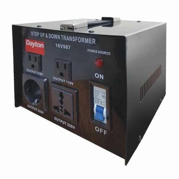 Dayton Step Up/Down Voltage Converter, 1.5kVA 16V987