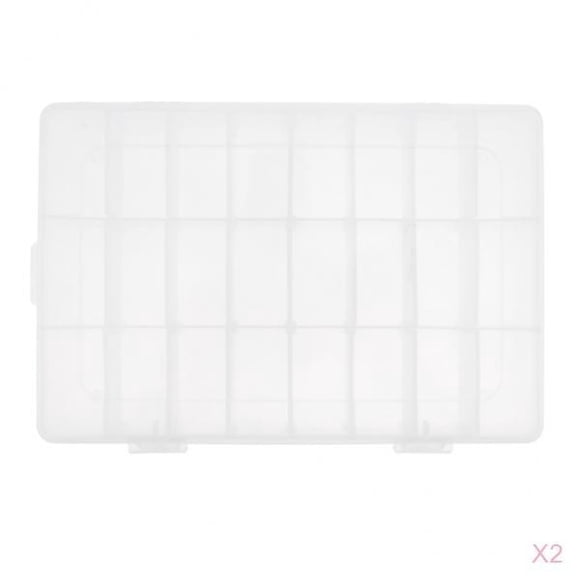 Caja de almacenamiento de plástico jinwen 24 rejillas organizador compartimento