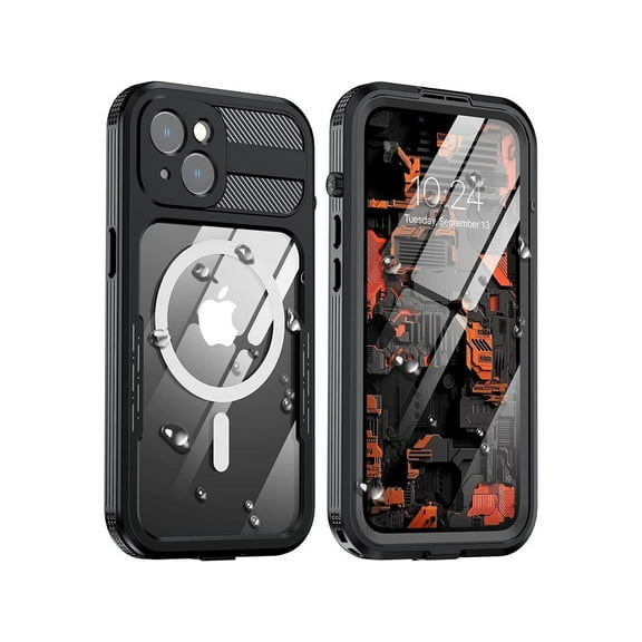 For iPhone 14 Waterproof Case, Compatible with Magsafe, Heavy Duty Magnetic Protective Phone Cover with Screen Protector for iPhone 14 6.1 inch 2022