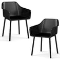 thumbnail image 1 of Gymax 2 PCS Modern Plastic Dining Chairs Kitchen Armchairs w/ Breathable Mesh Backrest, 1 of 9