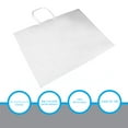 thumbnail image 5 of SSWBasics Large Paper Bags with Handles - White Kraft Shopping Bags  Case of 100  Ideal for Retail and Gifting  Bulk Packaging, 5 of 7