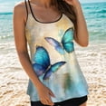 thumbnail image 2 of adviicd Tankini Tops Women Ruffle High Waisted Tankini Swimsuit Tummy Control Bathing Suit(Light Green,XL), 2 of 5