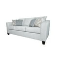 thumbnail image 2 of Benjara BM319076 82 in. Siya Gray Fabric Black Sofa with Track Arms & 4 Accent Throw Pillows, 2 of 6
