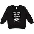 thumbnail image 2 of Inktastic Farming This Boy Loves Tractors Toddler Sweatshirt, 2 of 4