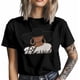 thumbnail image 3 of Camisetas gráficas informales de manga corta con aretes grandes para mujer y hombre, 3 of 8