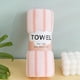 thumbnail image 1 of Toallas de baño, toallas de cocina, artículos esenciales de viaje. 1 toalla absorbente de terciopelo, toalla de lavado facial con rayas de colores, toalla de regalo suave para el hogar infantil. Toall, 1 of 9