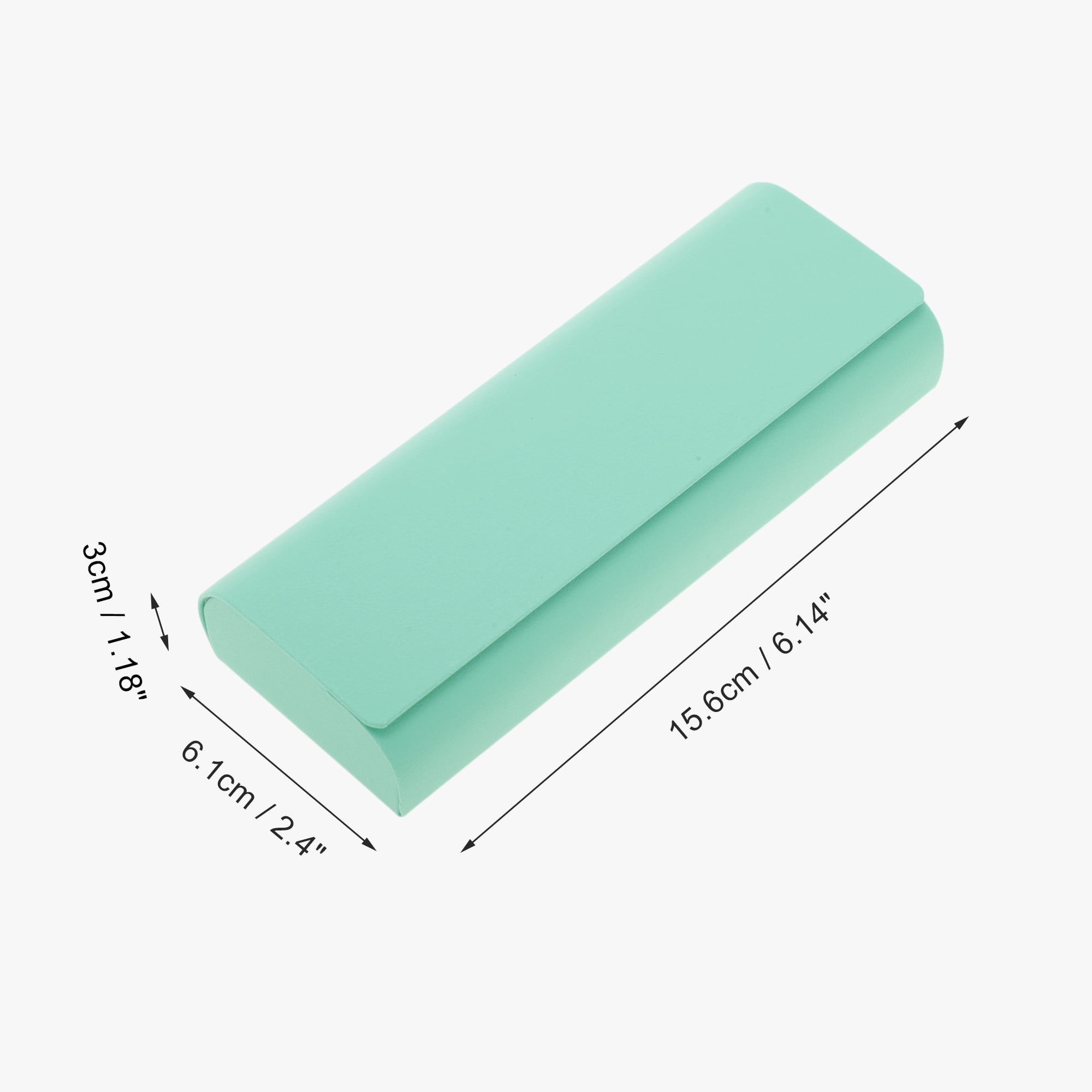 Unique Bargains Simple Solid Eyeglasses Case Portable Eyeglasses Storage Green
