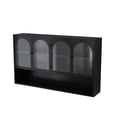 thumbnail image 7 of 47.25"Glass Wall Cabinet, Metal Storage Cabinet with 4 Doors and Open Storage Shelves, Wall-Mounted, Kitchen Pantry Cabinet for Kitchen, Living Room, Bathroom, 7 of 7