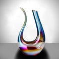 thumbnail image 3 of carafe decanter, Gift, Accessories, Hand-Blown Decanter, for Restaurant, Desktop, Kitchen , (1500ml) - Colorful, 3 of 8