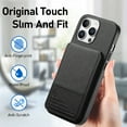 thumbnail image 5 of For iPhone 11 Wallet Phone Case,Twill Pattern Design,With Card Slots,Flip Premium PU Leather Magnetic Closure Kickstand Heavy Duty Protective Shockproof Rugged Phone Case,Black, 5 of 9