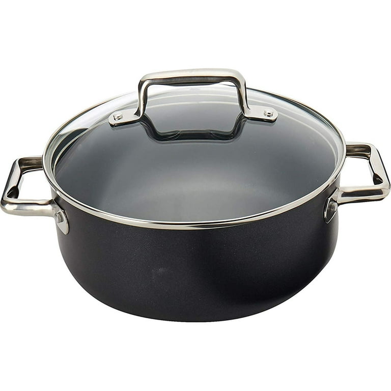 T-fal ProGrade 5 qt. Aluminum Nonstick Saute Pan with Lid, Black