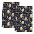 thumbnail image 2 of Vintage Easter Eggs Kitchen Towels Set of 2, Spring Botanical Leaves Black Absorbent Dish Towels for Kitchen, Microfiber Hand Towel, Quick Drying Tea Towel for Cleaning Decorative Dishcloths, 2 of 7