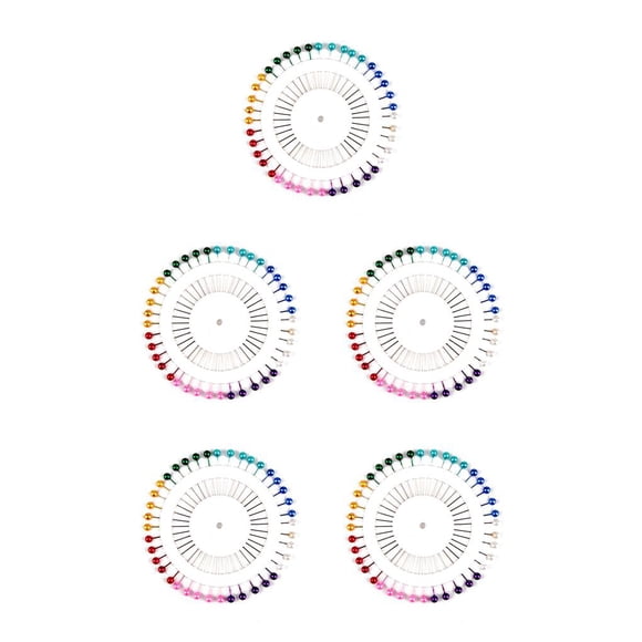Matsuzay Pack of 40 Household Pearl Head Sewing Dressmaking Manual Locating Pins Kit Plastic Random Colorful Color Type2 NO2