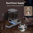 thumbnail image 2 of Automatic Cat Feeder 2 Cats, 6L/25 Cup Large Capacity Cat Food Dispenser with 2 Stainless Steel Bowls, 2.4G WiFi APP Timed Dry Food Feeder for Multiple Pets, Dual Power Supply, 10s Voice Recorder, 2 of 4