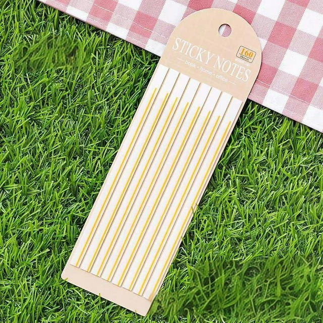 Wzzjkit Extremely Fine Notes Horizontal Lines Long Strips Stickers Student Book Notes Key Fluorescent Markers Stickers
