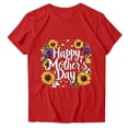 thumbnail image 4 of Busydd Womens T Shirts Fashion Holiday Mother's Day Graphic Tees for Women Casual Round Neck Short Sleeve Going Out Tee Top XL, 4 of 5
