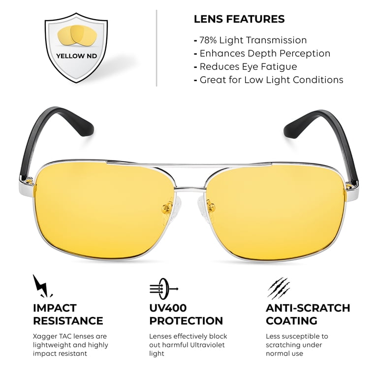 Xagger Polarized Square Aviator Sunglasses for Men Classic  display picture 3