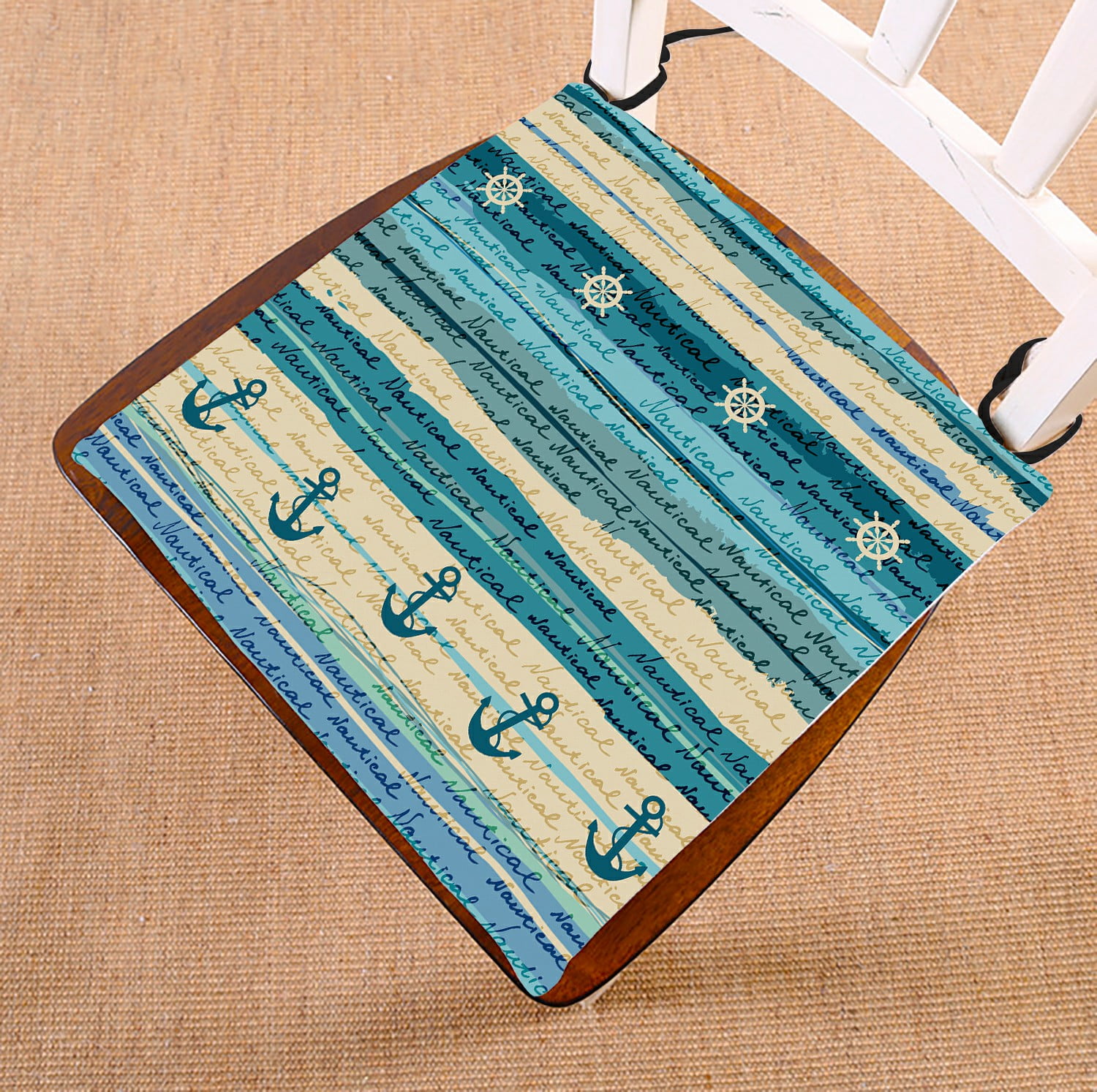 ABPHQTO Nautical Style Chair Pad Seat Cushion Chair Cushion Floor