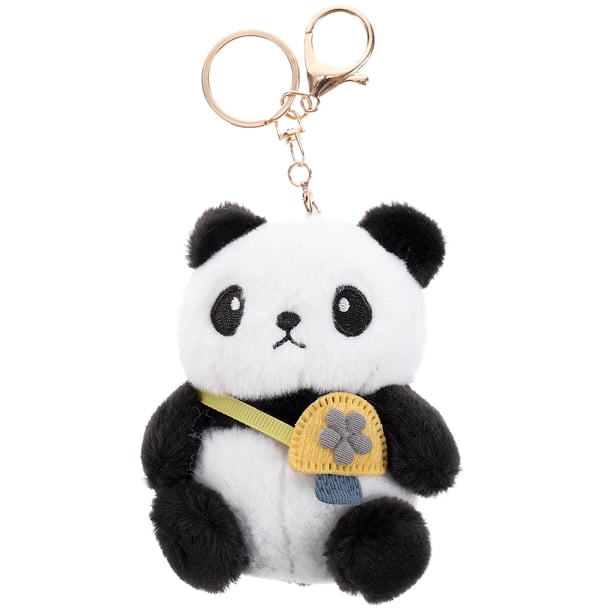 Panda muñeca llave adorable pellizería con llavero colgante de panda colgante de bolsas