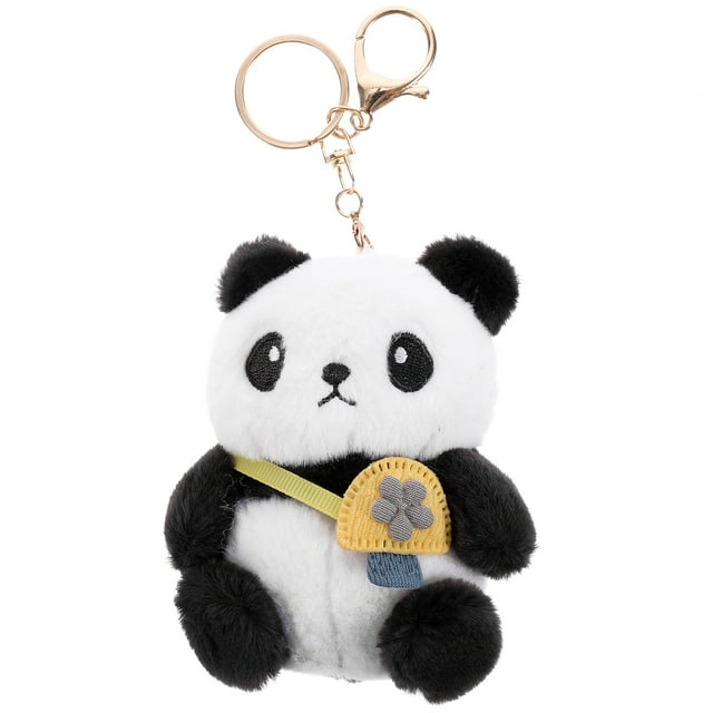 Panda muñeca llave adorable pellizería con llavero colgante de panda colgante de bolsas