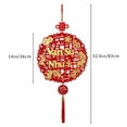 thumbnail image 3 of Anuirheih Chinese New Year Decorations Characters Pendant Round Hanging Ornament Chinese Tassel for Door Window Bedroom(Red,32.6inch), 3 of 6