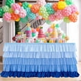 thumbnail image 5 of Rainbow Table Skirt Table Cloth for Rectangle or Round Table, Beach Parties Table Skirt for Kids Girls Birthday Wedding Baby Shower Party Fiesta Home Decor (6ftx30in), 5 of 9