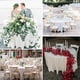 thumbnail image 3 of 8 Pack Round Tablecloth, 84 Inch White Table Covers PEVA Waterproof Plastic Round Tablecl, 3 of 5
