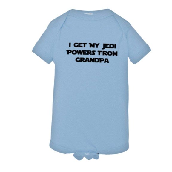 PleaseMeTees™ Baby I Get My Jedi Powers From Grandpa HQ Jumpsuit