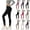 Black, variant on POIUYTR Women Summer Yoga Pants Casual Workout High Waist Slim Leggings Comfy Stretch Solid Color Trousers