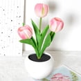 thumbnail image 4 of Table Lamp LED Tulip Lamp Artificial Flower Night Light Fake Flower Bouquet, 4 of 6