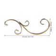 thumbnail image 2 of unbranded Golden Metal Decorative Railing Decor for Stairs Balcony and Window with Floral Outdoor Design, 2 of 8