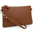 thumbnail image 7 of UTO Crossbody Purse for Women Genuine Leather Wristlet Wallet Clutch Purses Handbag with Detachable Shoulder Strap(Brwon), 7 of 7