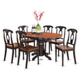 thumbnail image 2 of East West Furniture Kenley 7-piece Wood Dining Table and Chairs in Black/Cherry, 2 of 8