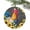 Black, variant on Watercolor Rustic Rooster Sunflower Christmas Ceramic Ornament 2025,3" Round Xmas Tree Hanging Accessories with Ribbon,Black White Buffalo Check Pendant Ornaments for Holiday Gift Home Party Decor