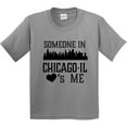thumbnail image 3 of Inktastic Chicago Illinois Someone Loves Me Skyline Youth T-Shirt, 3 of 5