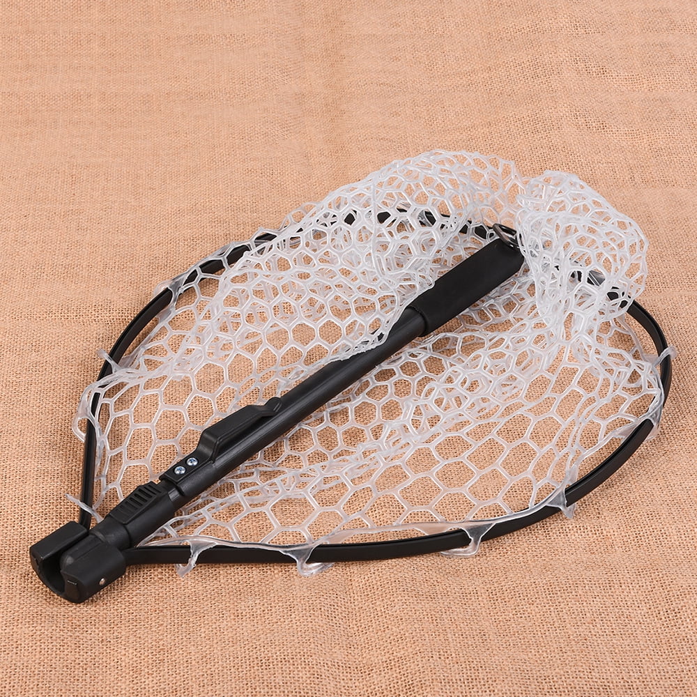 Collapsible Aluminum Alloy Fishing Net Folding Fish Landing Net with  Carabiner Clip for Fish Catching Releasing 