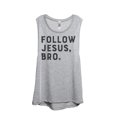 thumbnail image 1 of Thread Tank Follow Jesus Bro Women's Sleeveless Muscle Tank Top Sport Grey Small, 1 of 4