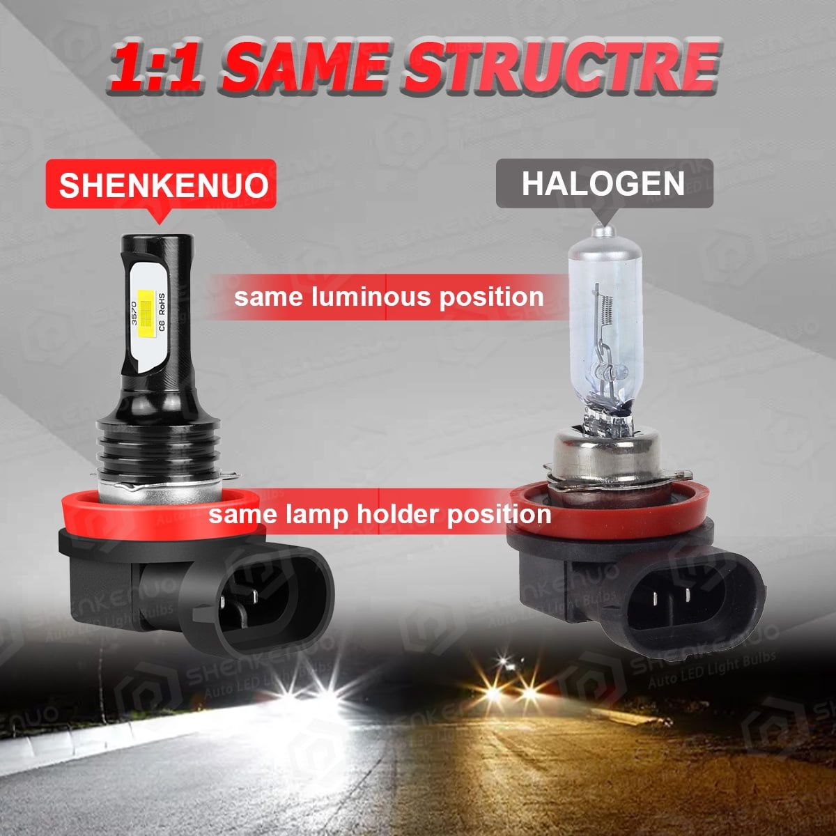 For Honda Odyssey 2011-2017 Combo LED Headlight Bulbs Kit 6000K High Low Beam