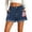 #0128-Blue, variant on Neewe Fashion Independence Day Jean Shorts for Women High WaistButton Fly Raw Hem Denim Shorts