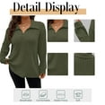 thumbnail image 5 of QINCAO Womens Plus Size Tops Long Sleeve V Neck Polo Shirts Pullover Sweaters Fall Winter 1X-5X, 5 of 7
