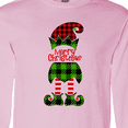 thumbnail image 4 of Inktastic Merry Christmas Elf in Red and Green Plaid Long Sleeve T-Shirt, 4 of 5