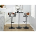 thumbnail image 2 of Elisa Adjustable Bar Stool, Chrome Bar Stools, Bar Chairs, Swivel Bar Stools, Bar Stools Set of 2, Black Bar Stools, Bar Stools for Kitchen Counter (Grey, Walnut Wood), 2 of 6