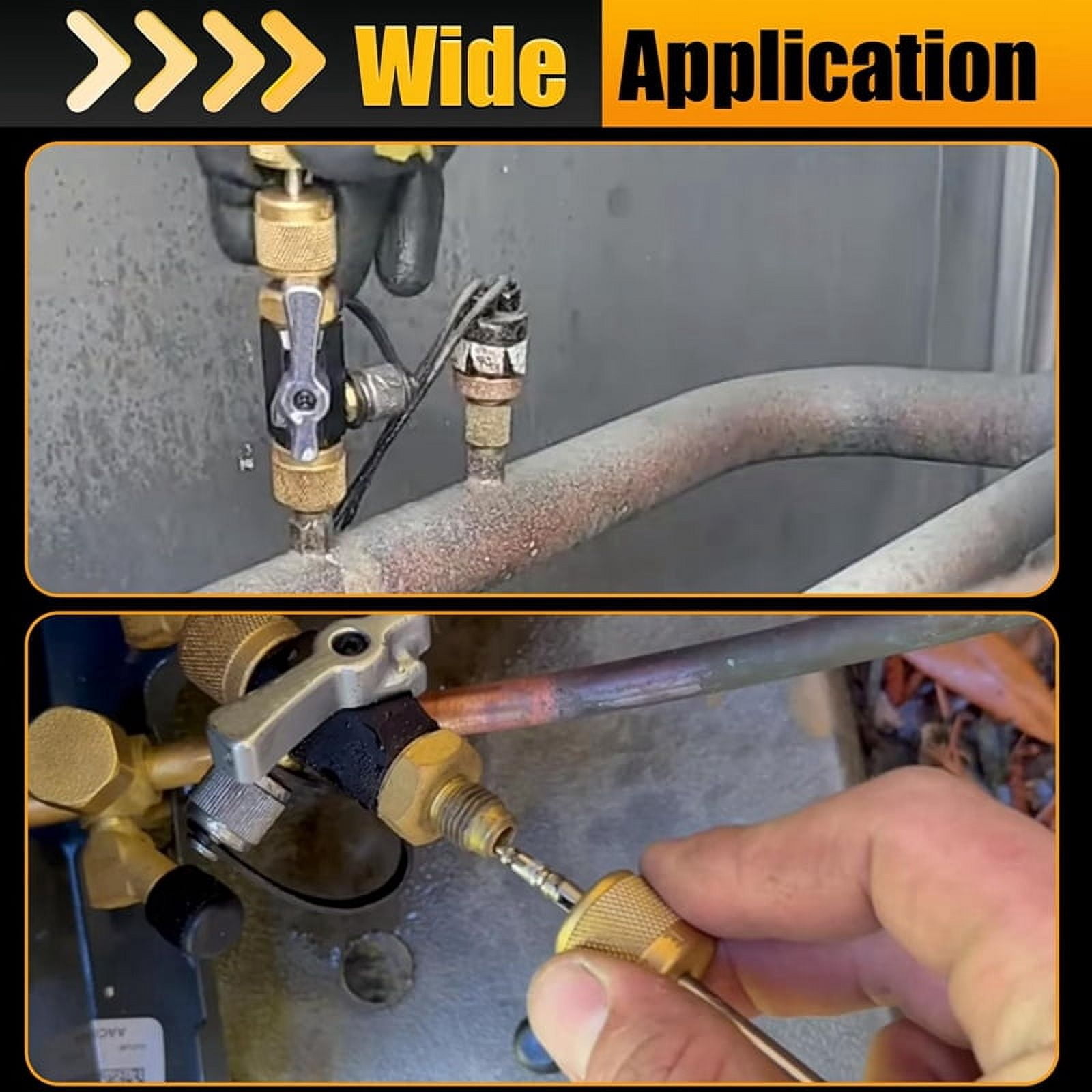 HVAC Valve Core Removal Tool, 1/4 Inch Vacuum-Rated Valve Core Removal Tool,Works with All Refrigerants,HVAC Tools