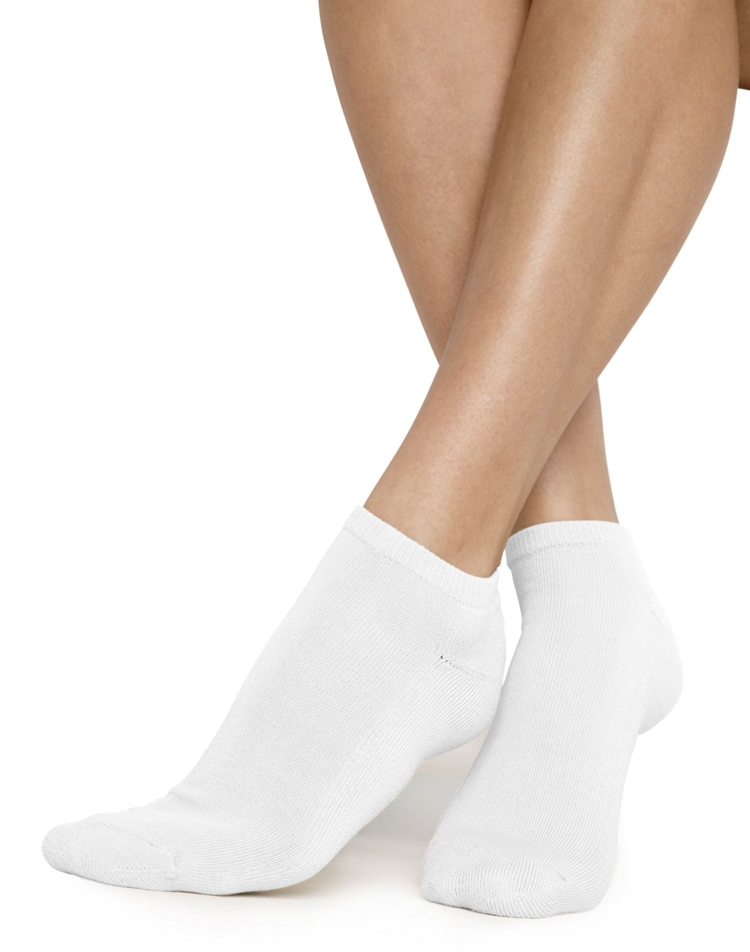 Hanes ComfortSoft Women`s Low Cut Socks Extended Sizes, 812, White