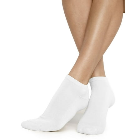 Hanes ComfortSoft Women`s Low Cut Socks Extended Sizes, 8-12, White ...